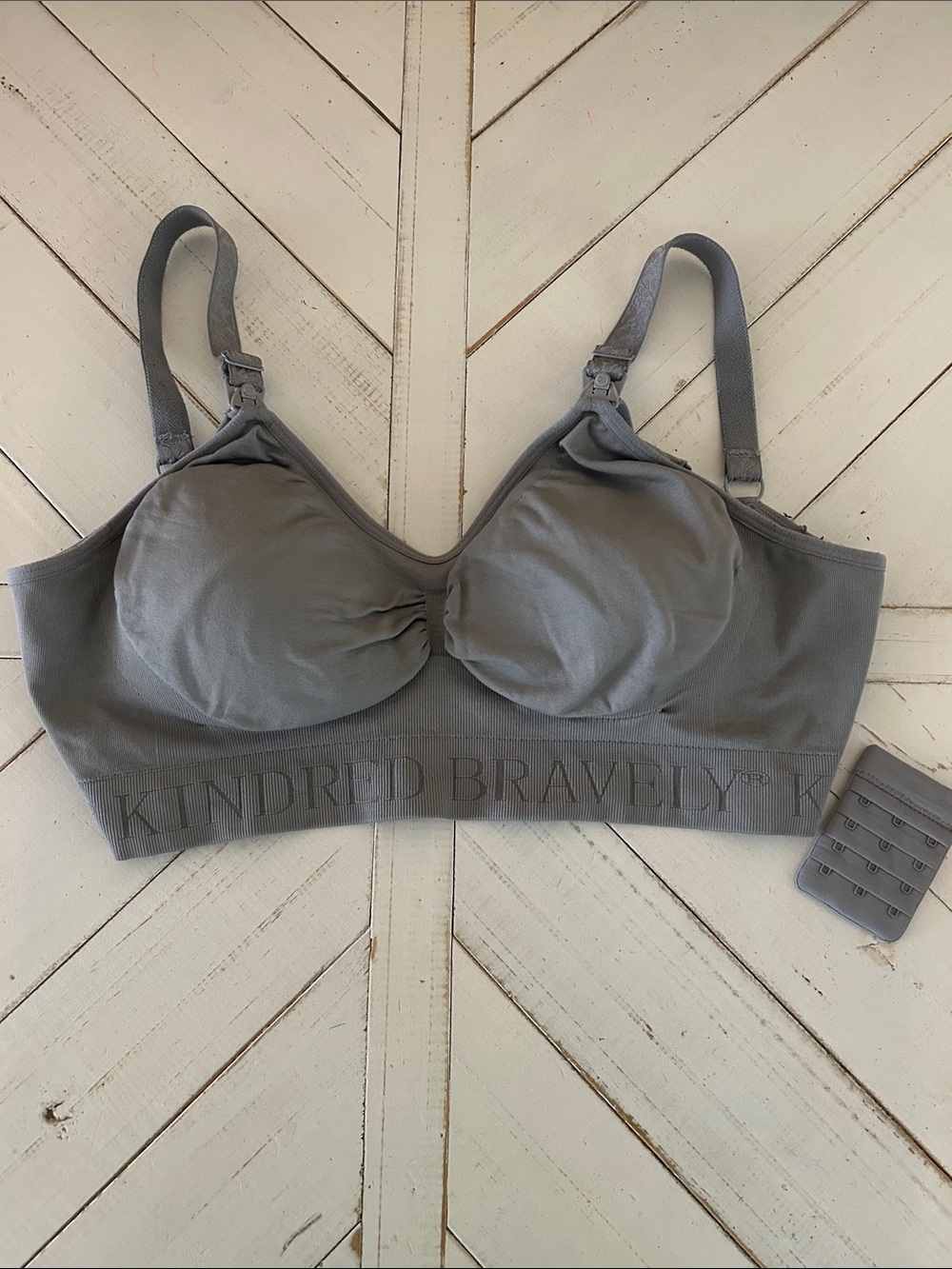 Kindred Bravely Slate Gray Seamless Nursing Bra  - Busty